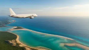 Plane flying over Madagascar to reach the Sakalava Lodge